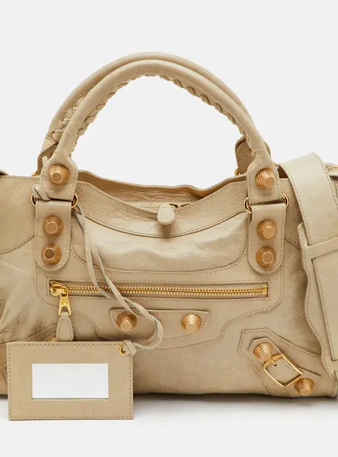 Balenciaga Motorcycle City Cream Leather Giant 21 Tote