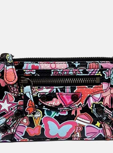 Balenciaga Multicolor Leather Le City Long Card Wallet