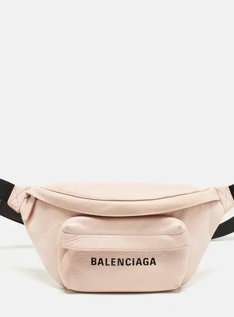 Balenciaga Everyday Pink/Black Leather Belt Bag