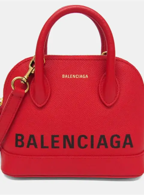 Balenciaga Ville XXS Red Leather Top Handle Bag