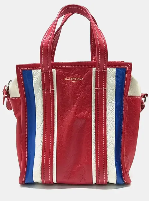 Balenciaga Bazaar Red/Multicolor Leather Bag XS (452458)
