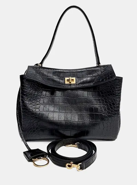 Balenciaga Black Leather Rodeo Small (789779)