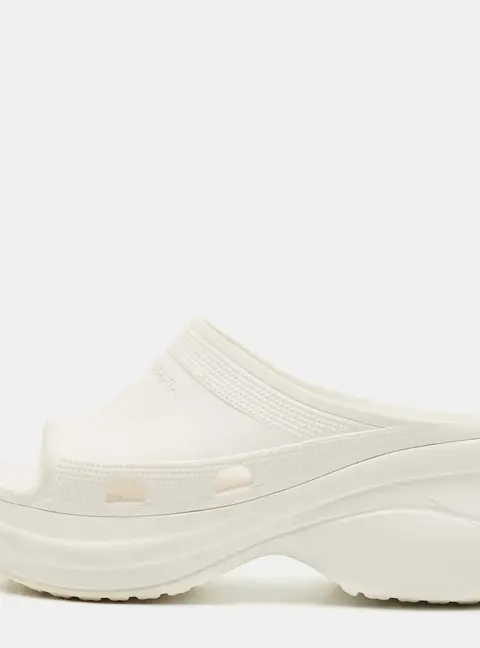 Balenciaga x Crocs White Rubber Pool Slides Size 38