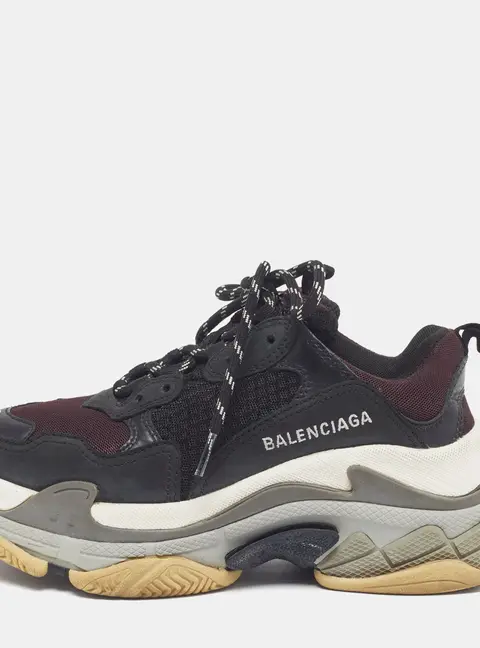 Balenciaga Triple S Clear Size 37 Multicolor Faux Leather and Mesh Lace Up Sneakers