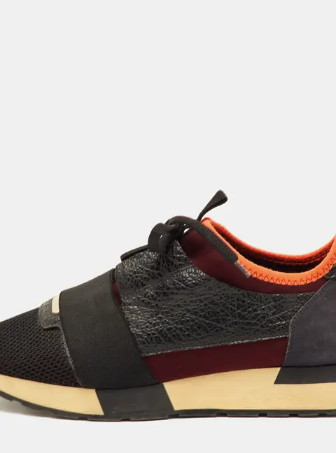 Balenciaga Race Runner Size 40 Multicolor Leather, Mesh and Neoprene Low Top Sneakers