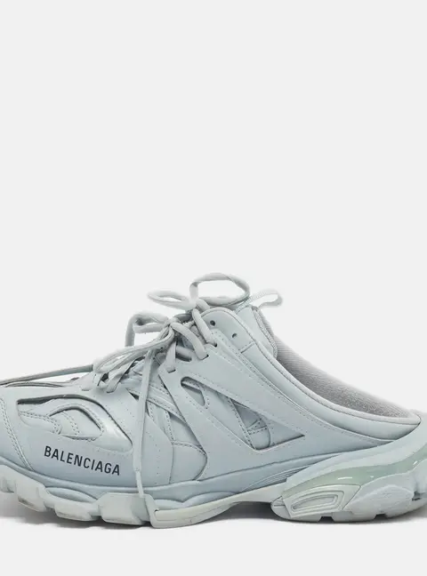 Balenciaga Track Size 41 Blue Faux Leather Sneakers Mules