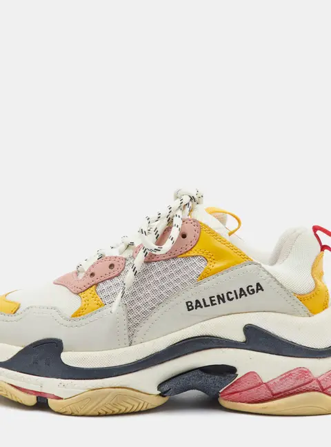Balenciaga Triple S Size 36 Multicolor Faux Leather and Mesh Low Top Sneakers