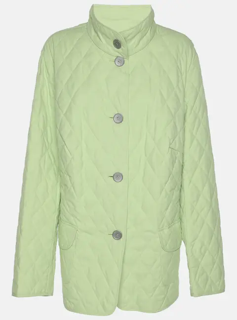 Basler Green Quilted Polyester Button Jacket L