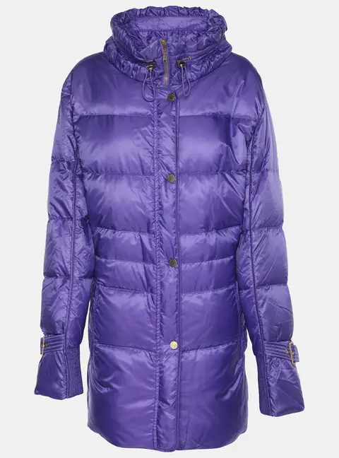 Basler Purple Nylon Puffer Buckle Drawstring Jacket XL