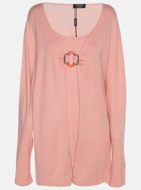 Basler Peach Stretch Knit Full Sleeve Shrug XL