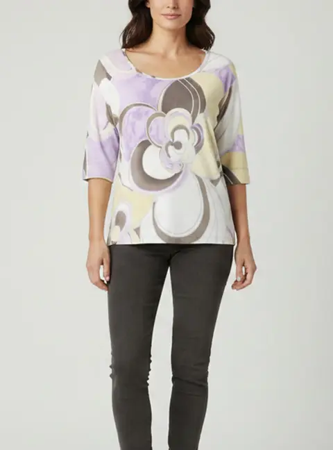 Basler Multicolor Dyed Jersey Top XL