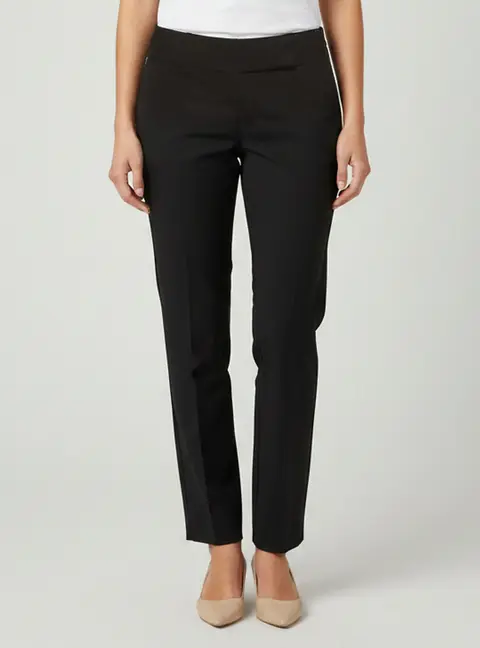 Boss By Hugo Boss Black Wool Blend Straight Leg Trousers S