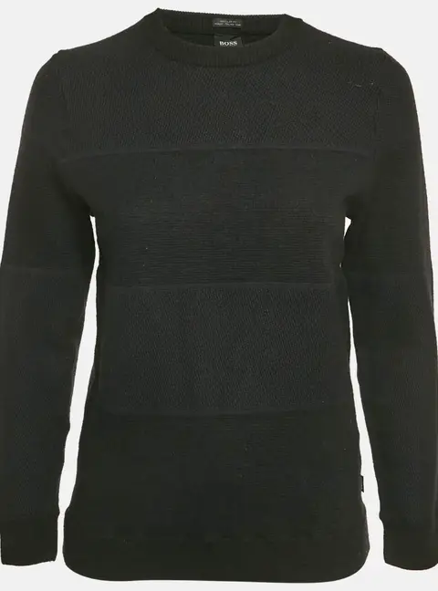Boss by Hugo Boss Grey Wool Blend Regular Fit Sweatshirt XL