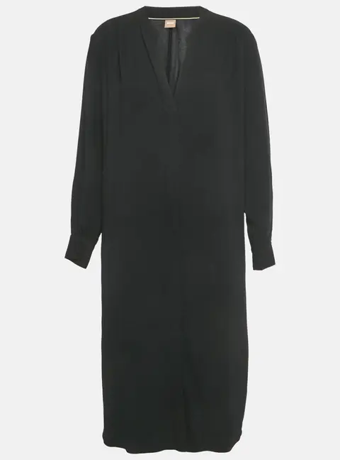 Boss By Hugo Boss Black Crepe Short Dress L