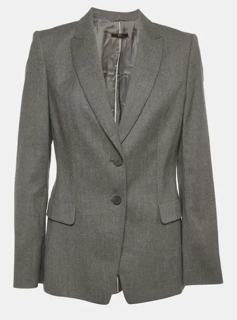 Boss By Hugo Boss Grey Wool Single Breasted Juicyrel Blazer M