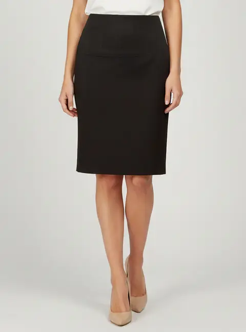 Boss by Hugo Boss Black Felt Pencil Skirt S