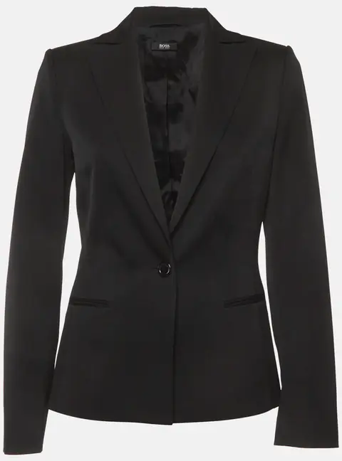 Boss By Hugo Boss Black Gabardine Tailored Blazer S