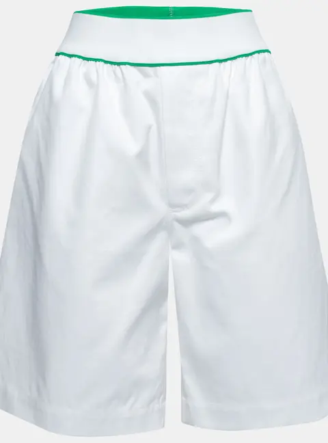 Bottega Veneta White Cotton Bermuda Shorts M