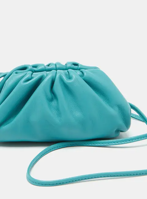 Bottega Veneta Light Blue Leather Extra Mini The Pouch