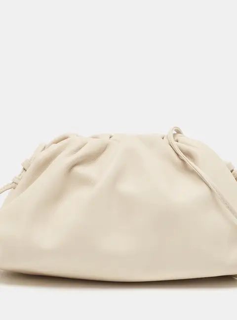 Bottega Veneta The Pouch XS White Leather Clutches