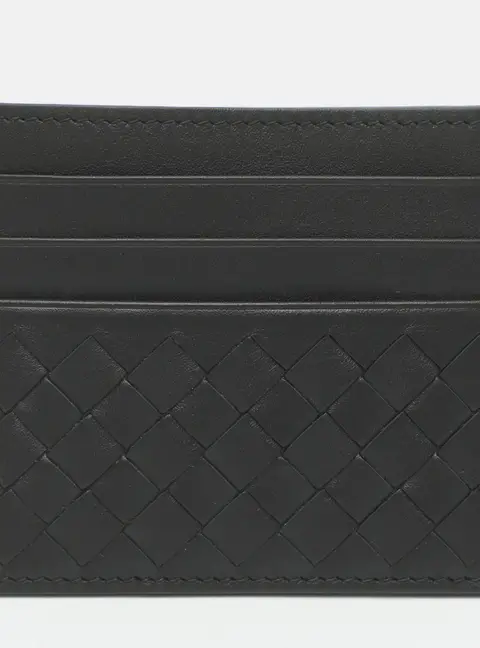 Bottega Veneta Intrecciato Black Leather Card Holder