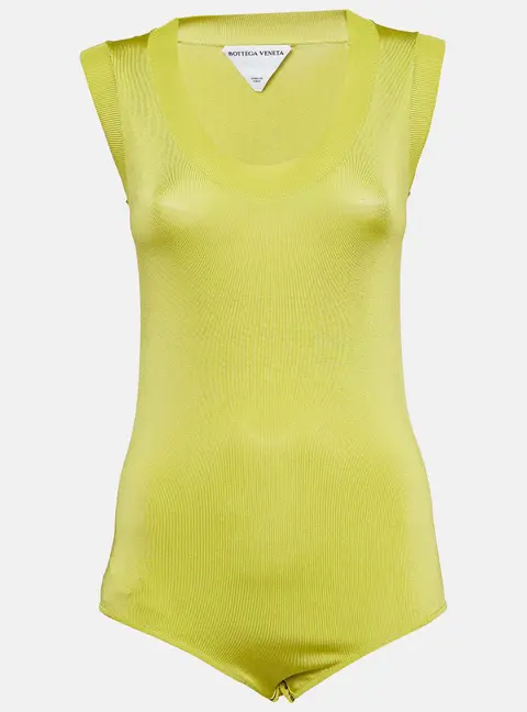 Bottega Veneta Light Green Jersey Bodysuit M