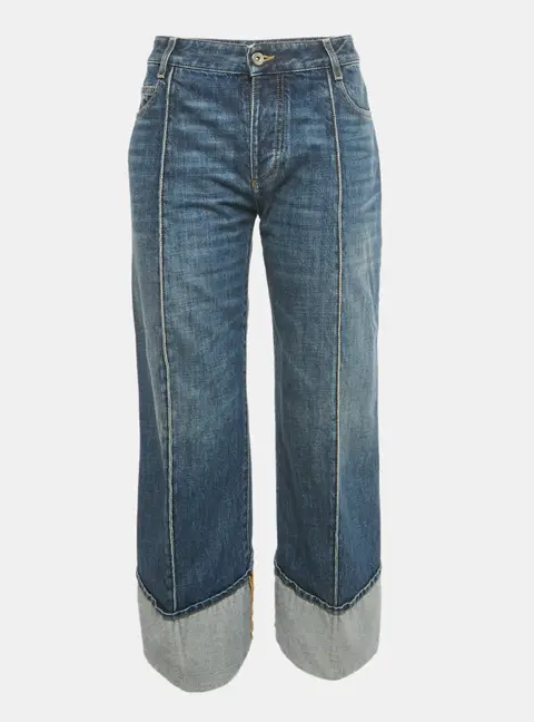 Bottega Veneta Blue Denim Straight Leg Jeans S/Waist 30"