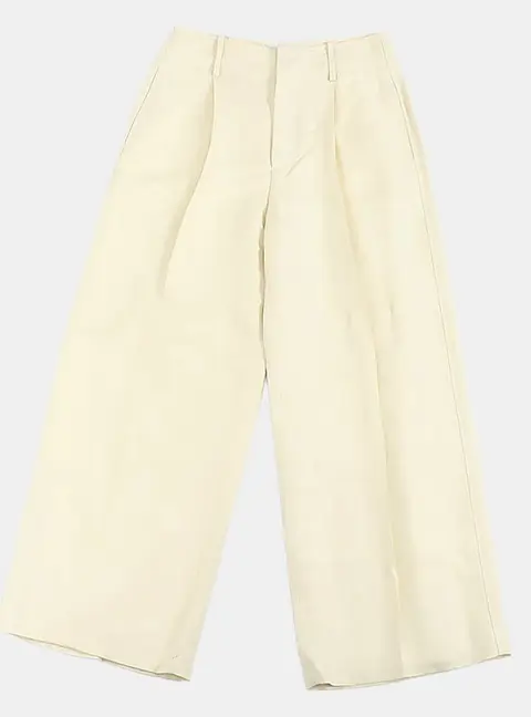 Bottega Veneta Ivory Rayon Pants Size S