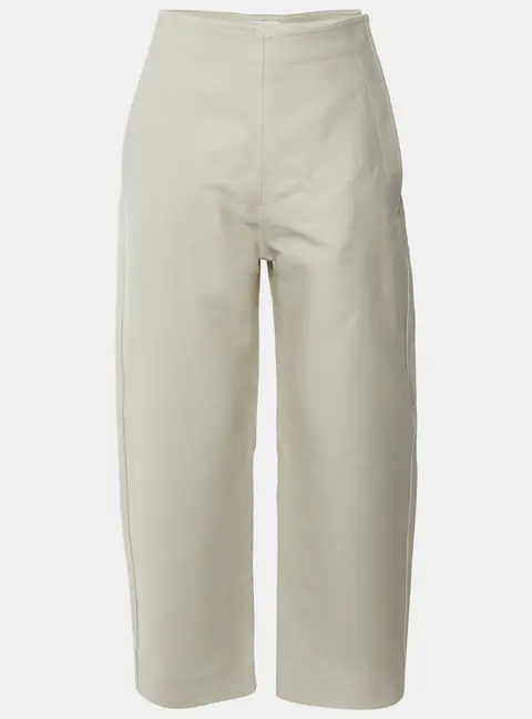 Bottega Veneta Beige Gabardine Wide Leg Pants S