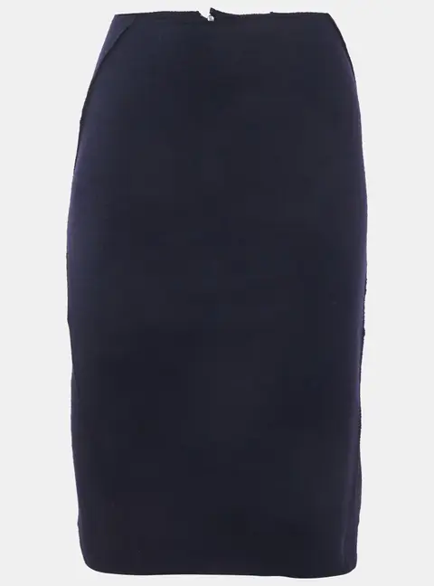 Bottega Veneta Navy Blue Wool Pencil Skirt S