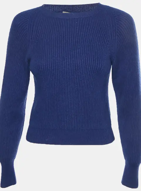 Bottega Veneta Blue Rib Knit Sweater M