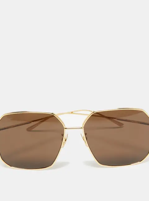 Bottega Veneta Black/Gold Tone BV1047S Square Sunglasses
