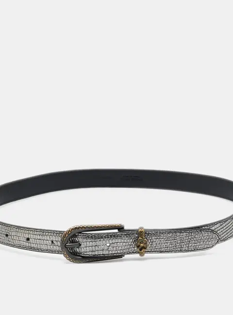 Bottega Veneta 80 CM Slim Buckle Belt Lizard