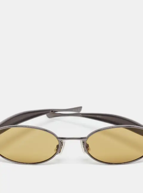 Bottega Veneta Green BV1386S Sardine Oval Sunglasses