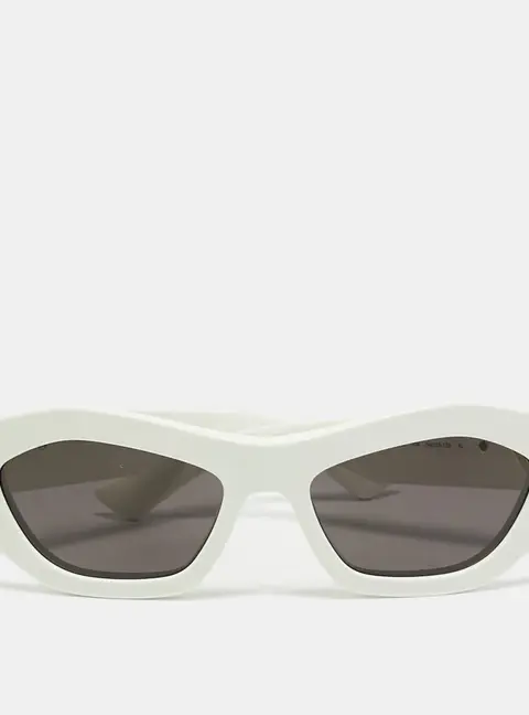 Bottega Veneta White/Grey BV1221S Frame Cat Eye Sunglasses