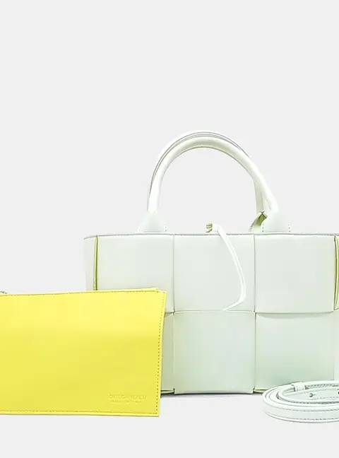Bottega Veneta Mint Green Leather Mini Arco Tote Bag