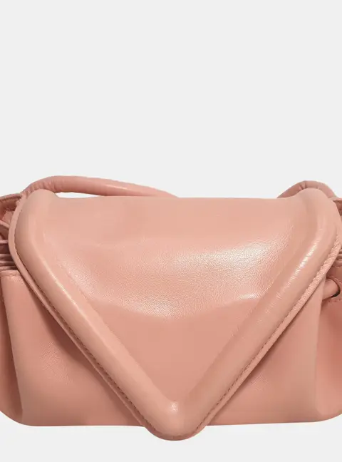 Bottega Veneta Vik Pink Leather Crossbody Bag