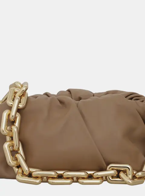 Bottega Veneta The Pouch One Size Brown Leather Shoulder Bag