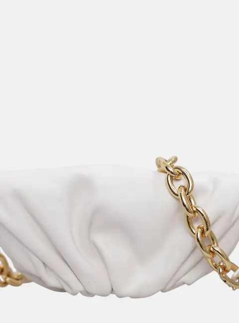 Bottega Veneta The Mini Pouch White Leather Belt Bag