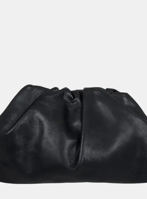 Bottega Veneta The Pouch Large Black Leather Clutch Bag