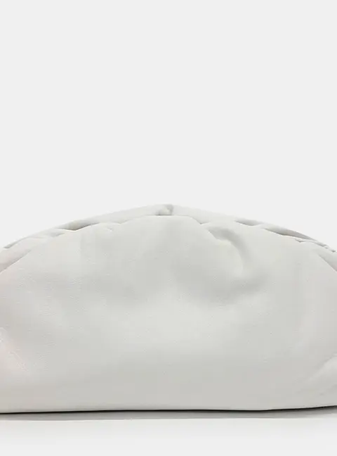 Bottega Veneta The Chain Pouch Mini White Calfskin Leather Belt Bag