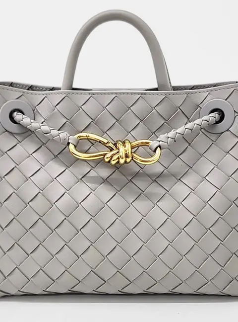 Bottega Veneta Grey Leather Andiamo Small bag