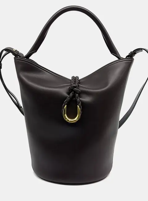 Bottega Veneta Liberta Brown Leather Bucket Bag