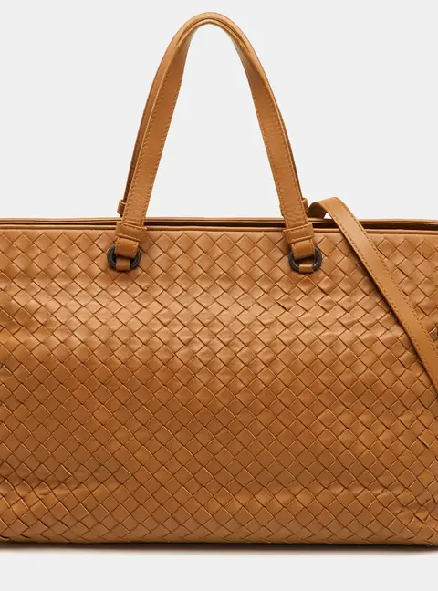 Bottega Veneta Brick Brown Intrecciato Leather Tote