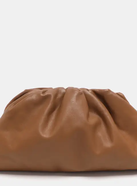 Bottega Veneta Pouch Teen Brown Leather Clutch