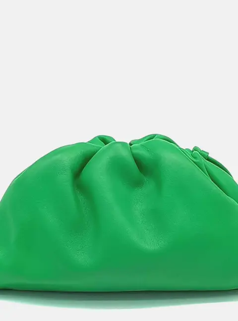 Bottega Veneta The Mini Pouch Parakeet Green Butter Calfskin Leather Crossbody Bag