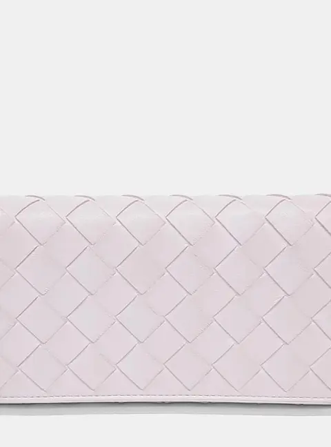 Bottega Veneta Intrecciato Wallet Pink Leather Wallet Bag