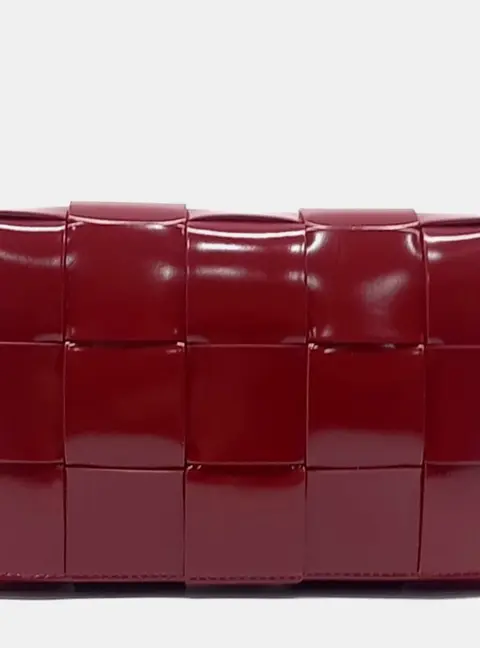 Bottega Veneta Leather Red Cassette Bag