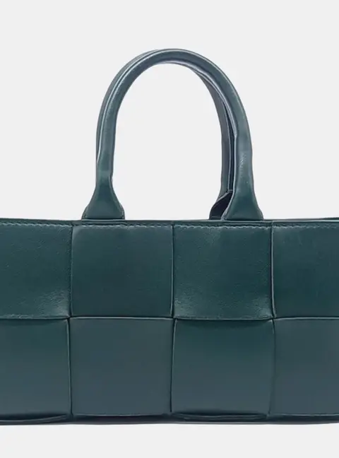 Bottega Veneta Green Leather  East West Arco Tote Bag