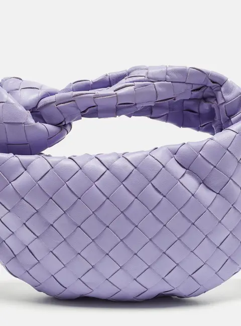 Bottega Veneta Jodie Mini Lilac Intrecciato Leather Hobo